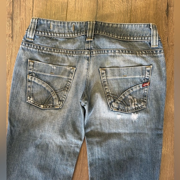 VINTAGE AUTHENTIC GAS JEANS LOW RISE 100%COTTON BOOT CUT IN SIZE 27 WAIST - Picture 6 of 7